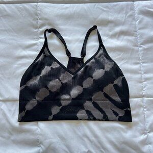PINK Active Victoria Secret VS Black Seamless Sports Bra Womens Small Yoga Gym